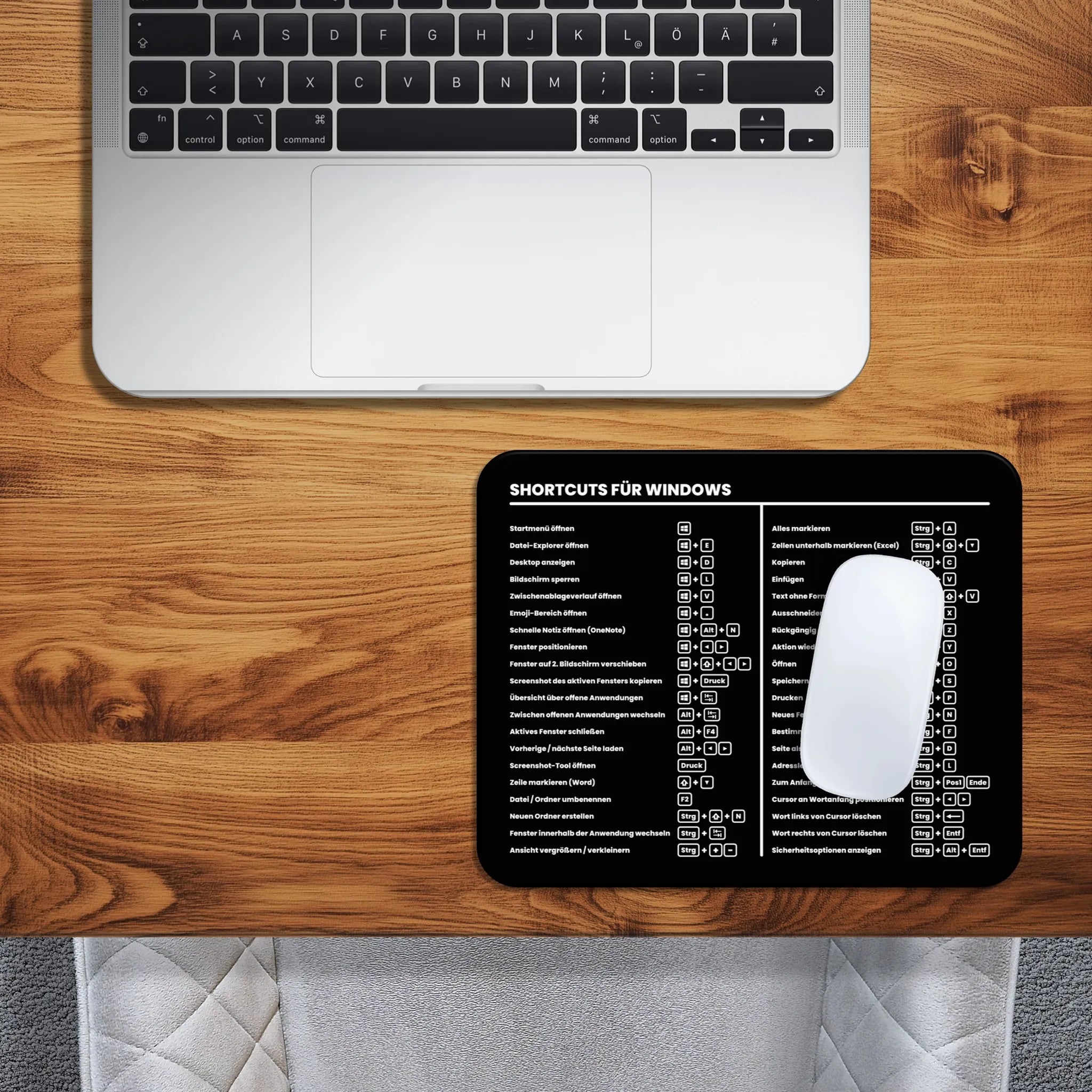 Mauspad "Windows Shortcuts"